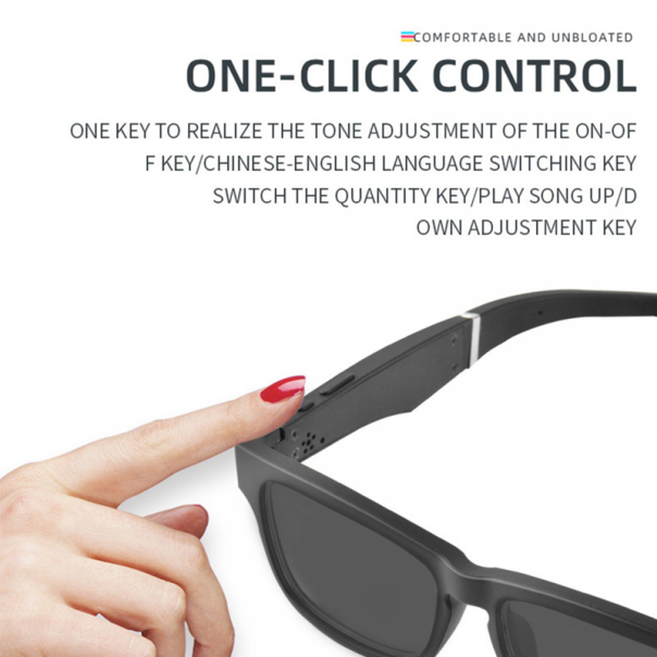 Pametne Naočare TWS zatamljene EL1 crne - 206587