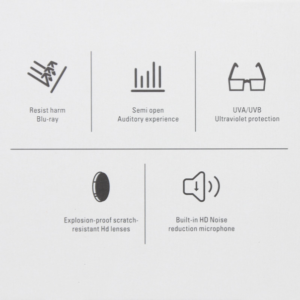 Pametne Naočare TWS zatamljene EL1 crne - 206587