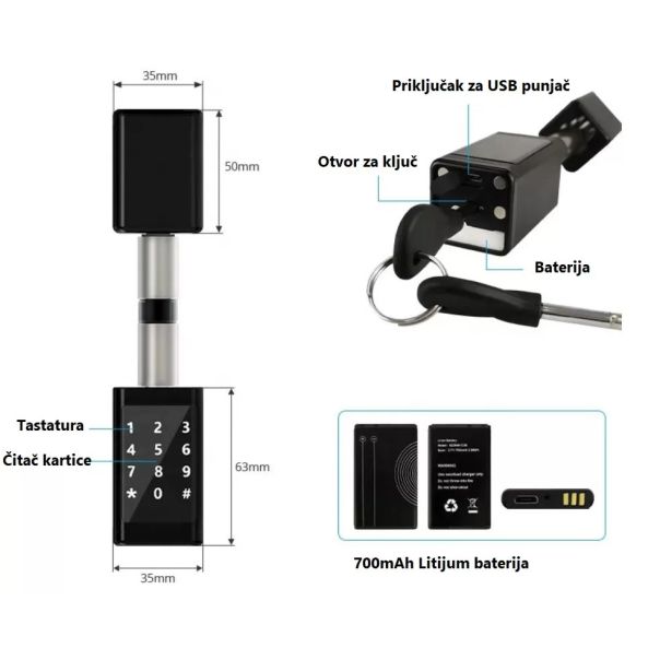 Sciener Solutions Pametna brava Cilindar bez otiska - L6Pametnabrava