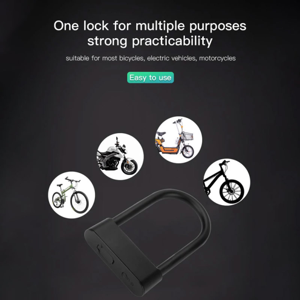 Pametni katanac na otisak prsta (10 fingerprints) crni - 613273