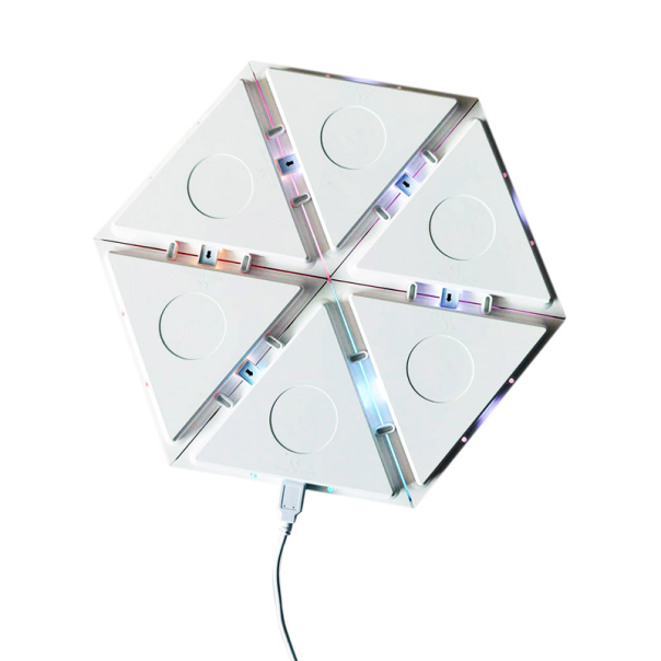 Panelne LED lampe trouglaste BL-10 (6 kom sa daljinskim+touch) bele - 051884-1