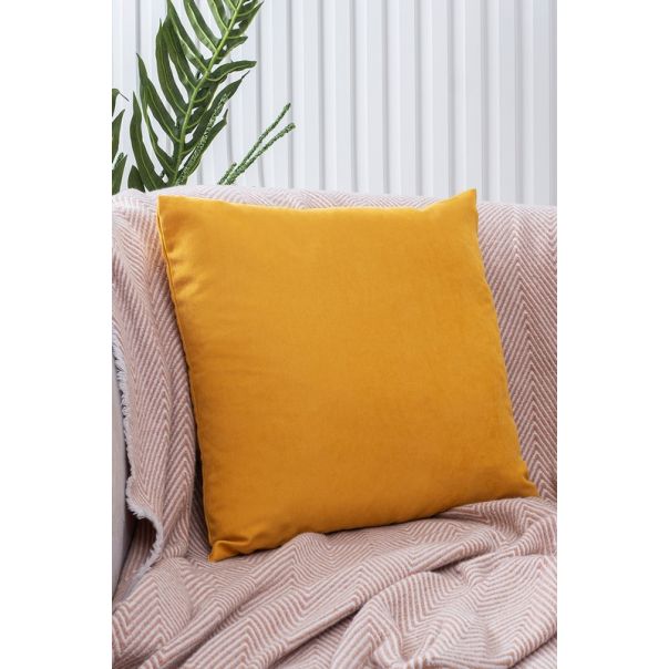 DEKOR DOM Dekorativna jastučnica 45x45cm Panoroma, oker - 024457