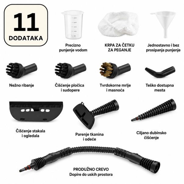Paročistač, prenosivi, 1050W, 450 ml, beli - EP3213910