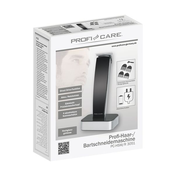 PROFI CARE Trimer za kosu i bradu PC-HSM/R 3051 - PC-HSM-R3051CRNI