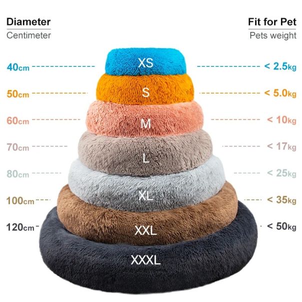 Petmates okrugli ležaj u obliku krofne 60cm za mačke i pse, svetlo siva - R0065-1