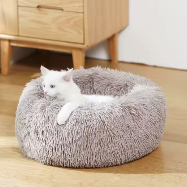 Petmates okrugli ležaj u obliku krofne 70cm za mačke i pse, svetlo siva - R0066-1