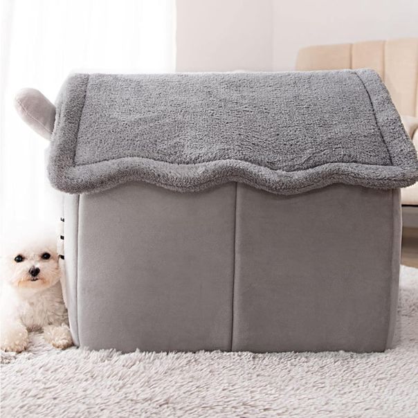 Petmates mekana kućica za mačke i pse za stan, 40x40x45cm, svetlosiva boja - R0071-1