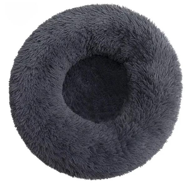 Petmates okrugli ležaj u obliku krofne 50cm za mačke i pse, tamno siva - R0067-1