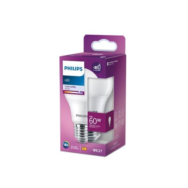 PHILIPS LED Sijalica 7W A60 E27 4000K PS837 - PS837