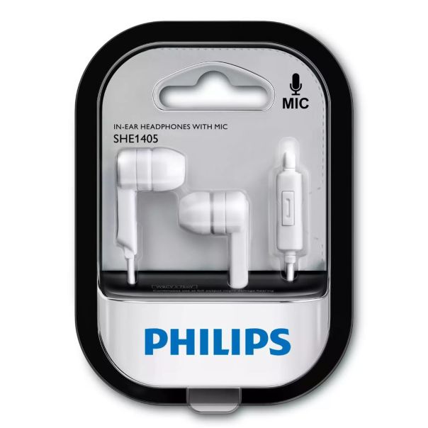 PHILIPS Slušalice za telefon SHE1405WH, bela - 17618