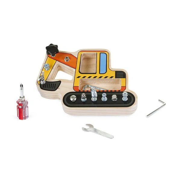 PINO Drvena igračka Bager sa šrafovima - PI6039