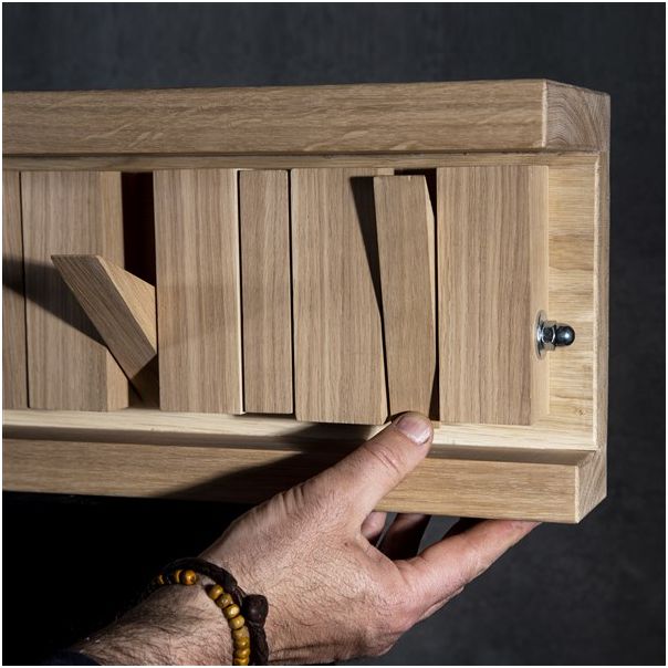 MEDA FURNITURE Drveni čiviluk za zid Piano - CiviPiano