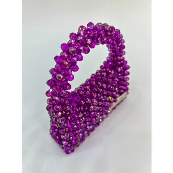 AZIBI Ženska torba od kristalnih perli Piccolina, pink - 98-1-1-1-1