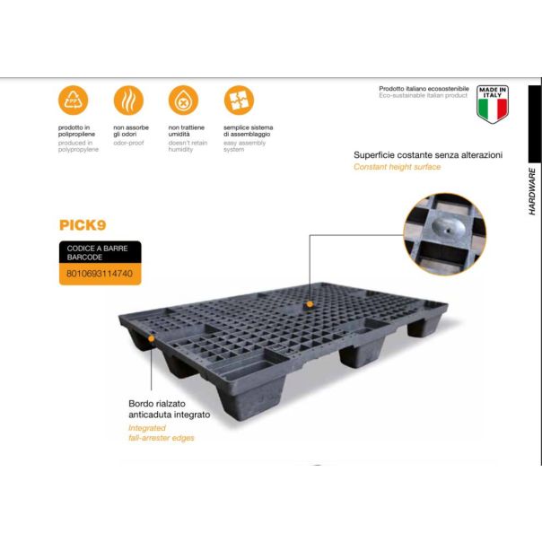 ARTPLAST Plastična paleta 1200 x 1000 x 140 mm - PICK9-ART