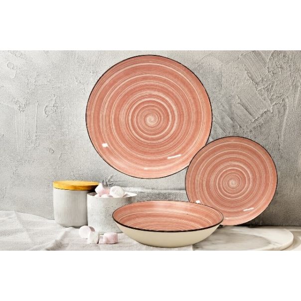 CUNGU Set tanjira 12/1 Pink porcelan, roze - EP3203111