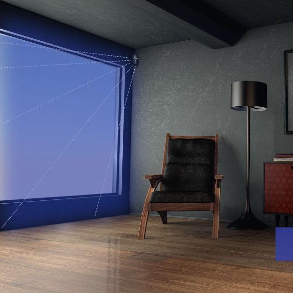 INTEGRATED TECHNICAL VISION U-Prox Kombinovani IR detektor pokreta/loma stakla, efekat zavese, crna - PIR COMBI VB BLACK