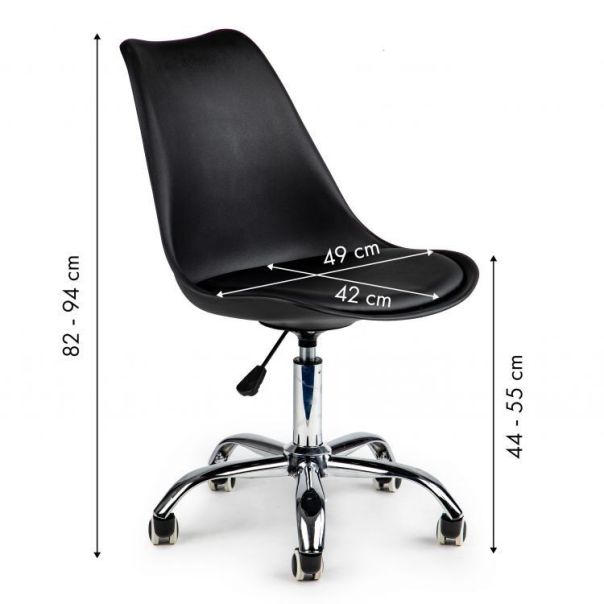 BOLZZ Pisa set 4 stolice black - BOLPISCHABLCKS