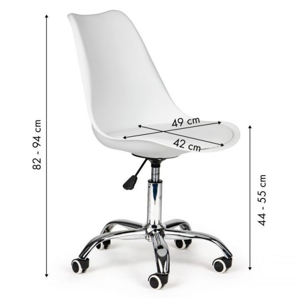 BOLZZ Pisa set 4 stolice white - BOLPISCHAWHITS