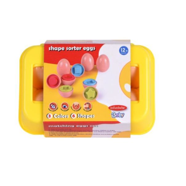INFUNBEBE Igračka za bebe 6 Shape Sorter Eggs - PLE12-6