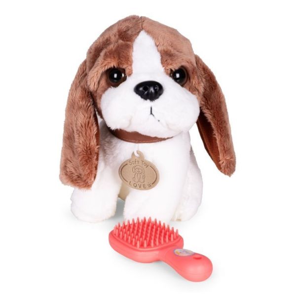 ECO TOYS Plišana igračka za decu, štene beogle, torba + četka za negu - EP2749337