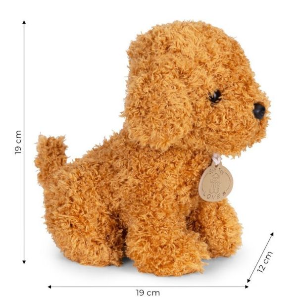 ECO TOYS Plišana igračka za decu, štene brown poodle, torba + četka za negu - EP2752021