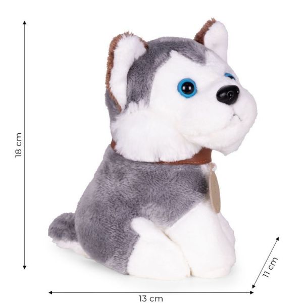 ECO TOYS Plišana igračka za decu, štene husky, torba + četka za negu - EP2749340