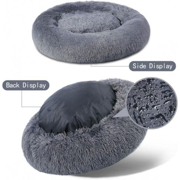 PETSI Plisani krevet za kucne ljubimce 100cm tamno siva - EP2883090