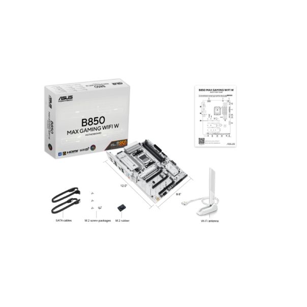 ASUS B850 MAX GAMING WIFI W bela matična ploča - EP2925998