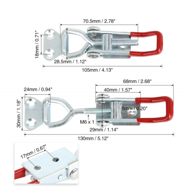 Podesiva zglobna stezaljka 180KG set gvozdena - 209765