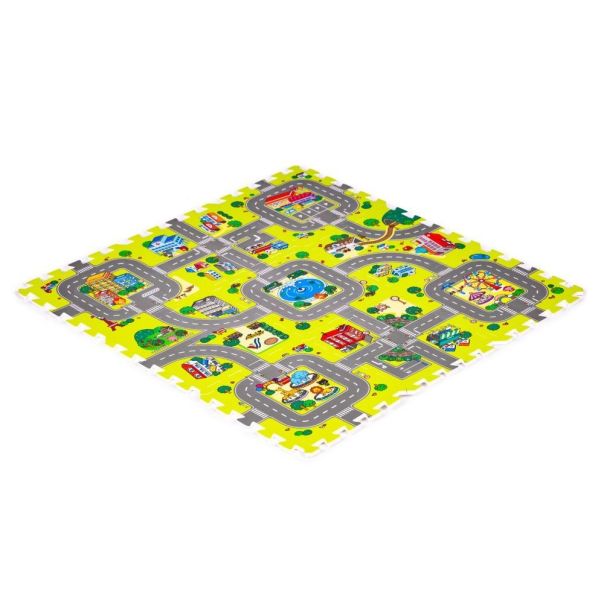 ECO TOYS Podloga za igru 90.5x90.5cm City - 0395