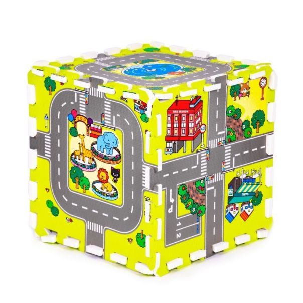 ECO TOYS Podloga za igru 90.5x90.5cm City - 0395