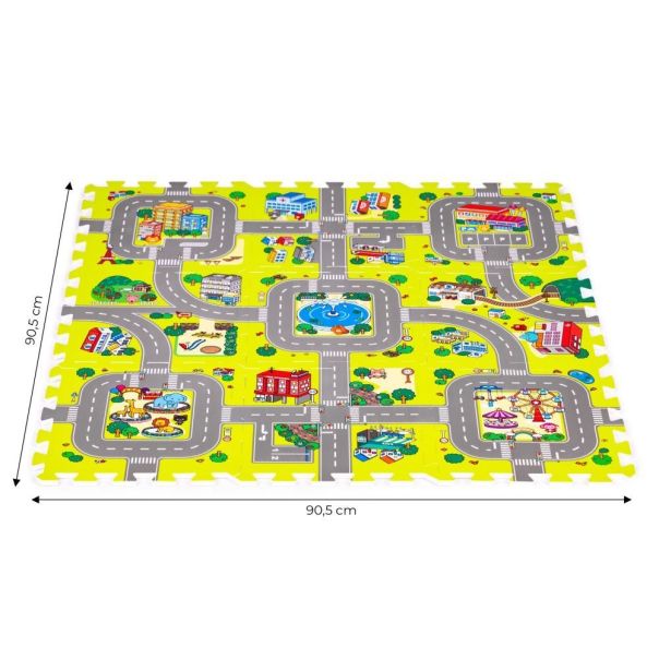 ECO TOYS Podloga za igru 90.5x90.5cm City - 0395