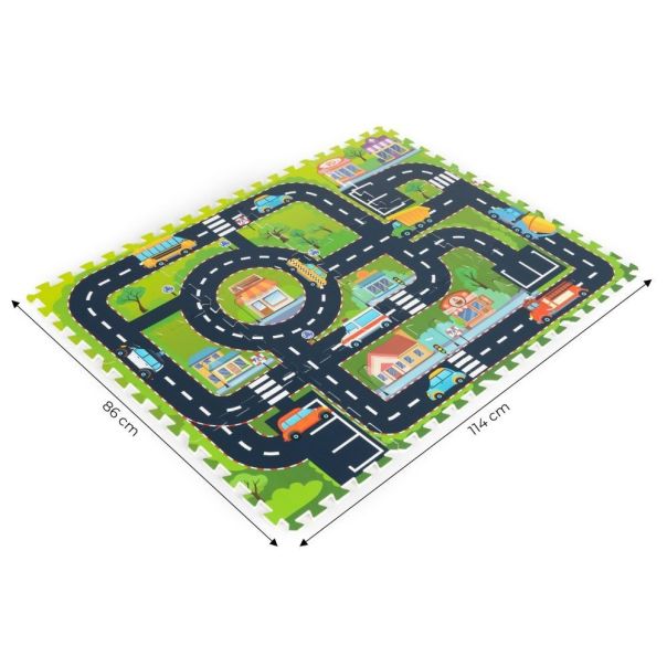 ECO TOYS Podloga za igru 114x86cm Puzzle city - 0121