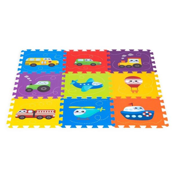 ECO TOYS Podloga za igru 86x86cm Puzzle vehicles - 0392
