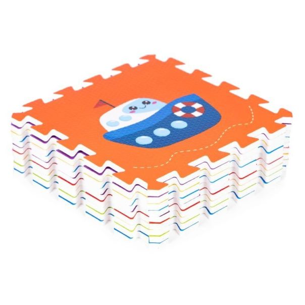 ECO TOYS Podloga za igru 86x86cm Puzzle vehicles - 0392