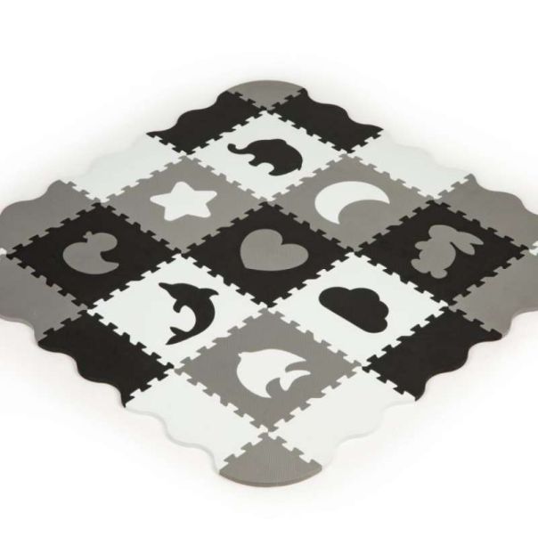 ECO TOYS Podne puzzle sa ogradom Grey&White, 25 delova - ECOEVA007