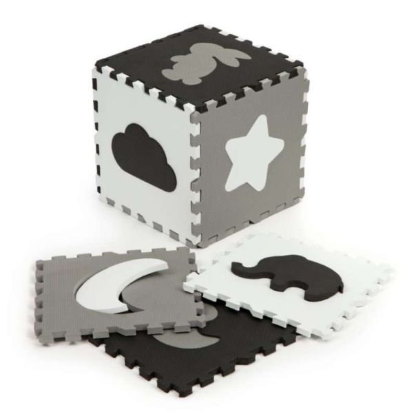ECO TOYS Podne puzzle sa ogradom Grey&White, 25 delova - ECOEVA007