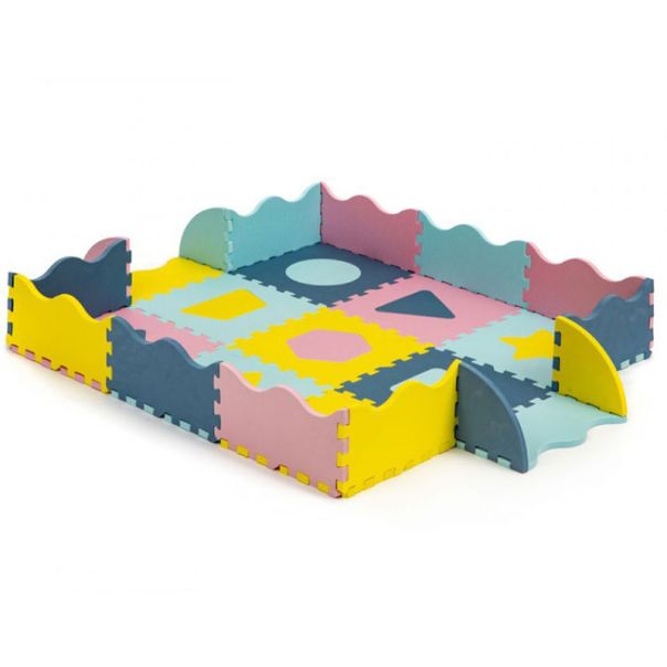 ECO TOYS Podne puzzle sa ogradom Dry pool, 25 delova - ECOEVA008