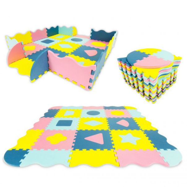 ECO TOYS Podne puzzle sa ogradom Dry pool, 25 delova - ECOEVA008