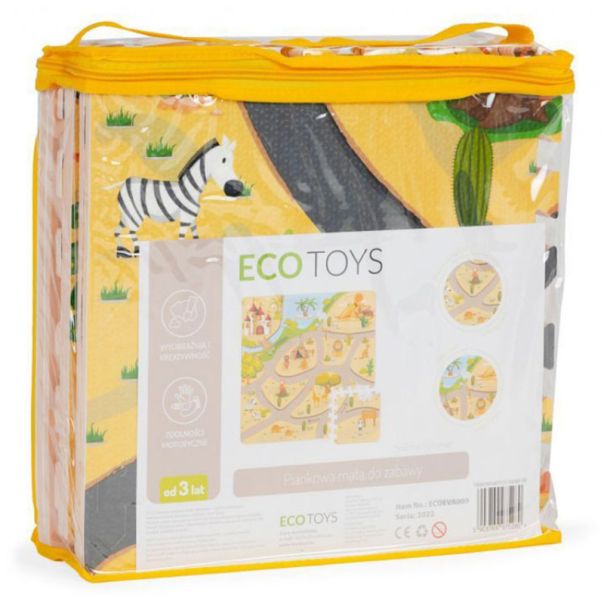 ECO TOYS Podne puzzle 93x93cm Safari, 9 delova - ECOEVA009