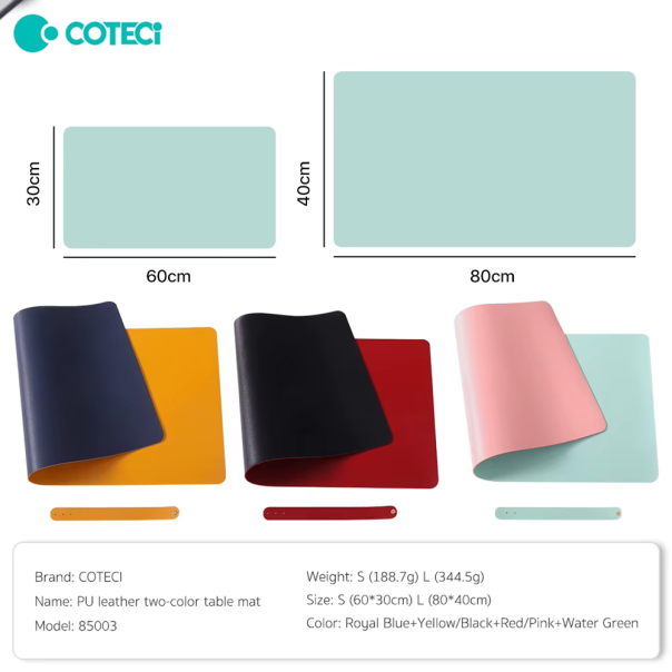 Podloga za miš Coteci L (40 x 80 cm) roze mint - 224169