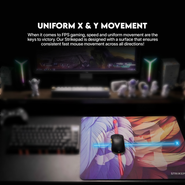 Podloga za miš Fantech MST491 Holographic Strikepad plava - 213446