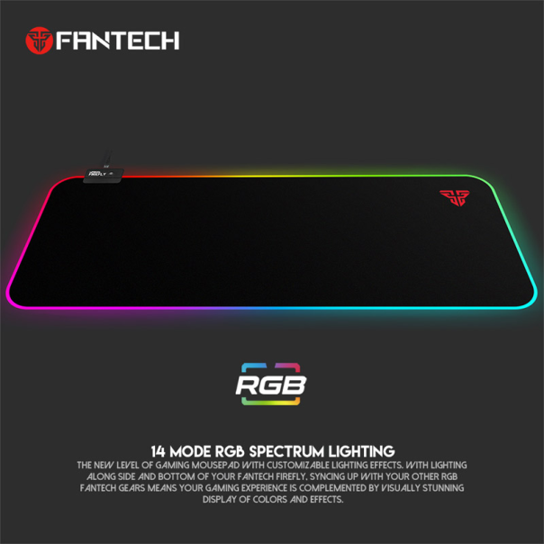Podloga za miš Fantech RGB Firefly MPR800S crna - G65638