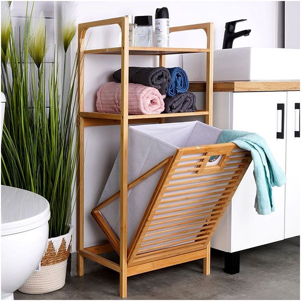 VILDE Kupatilska polica sa korpom za veš 569633 - POL000023A00000