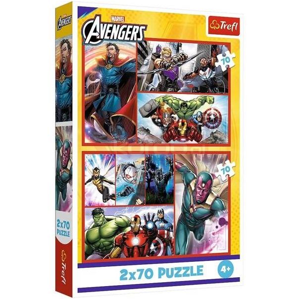 TREFL Puzzle Postani heroj, Marvel - 2x70 delova - 102954-T34439