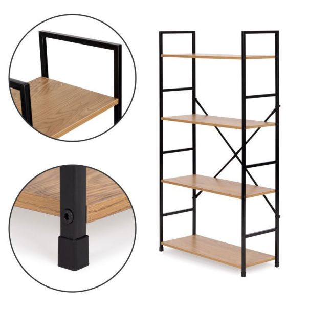 MODERNHOME Polica za knjige loft 4 wild oak - CWJ6024112LG-WO