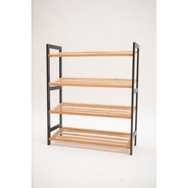 BOLZZ Polica za obucu 4 nivoa bamboo bela - EP2742356