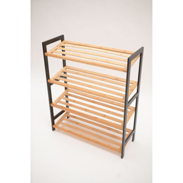 BOLZZ Polica za obucu 4 nivoa bamboo bela - EP2742356