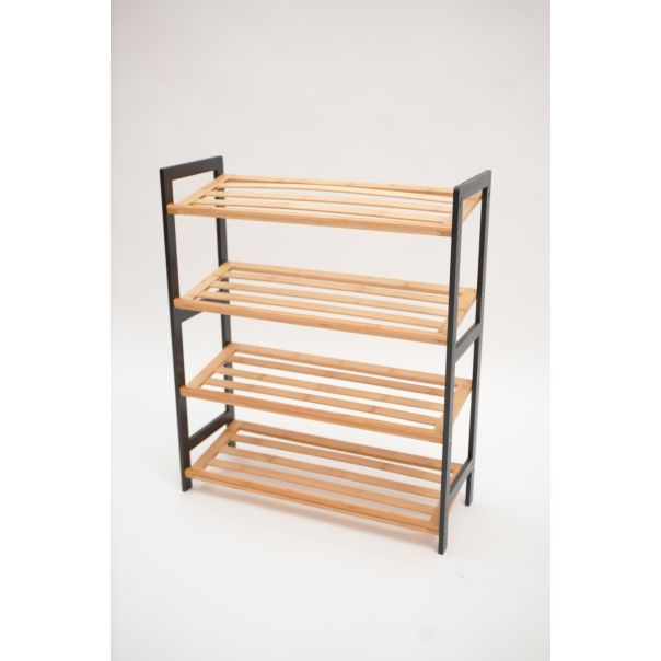 BOLZZ Polica za obucu 4 nivoa bamboo bela - EP2742356