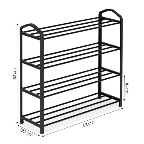 MODERNHOME Polica za obucu metal 4 - XJ43K BLACK